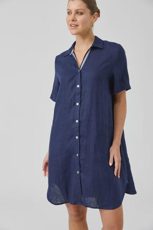 Studio Short Shirt Dress Indigo