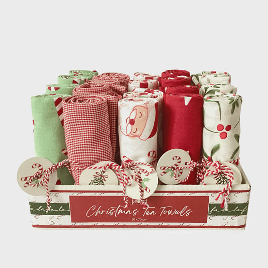 Festive Noel Gift Tea Towel (Assorted Designs)