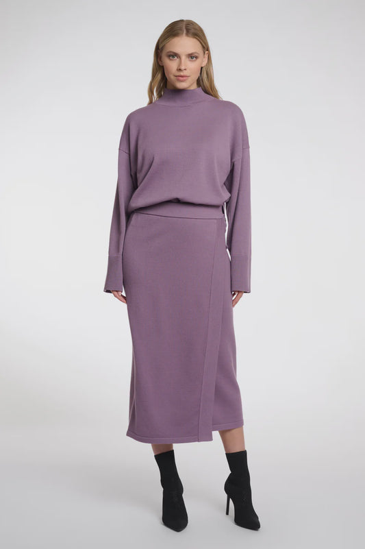Silvo Knitted Wrap Midi Skirt (Size Medium)