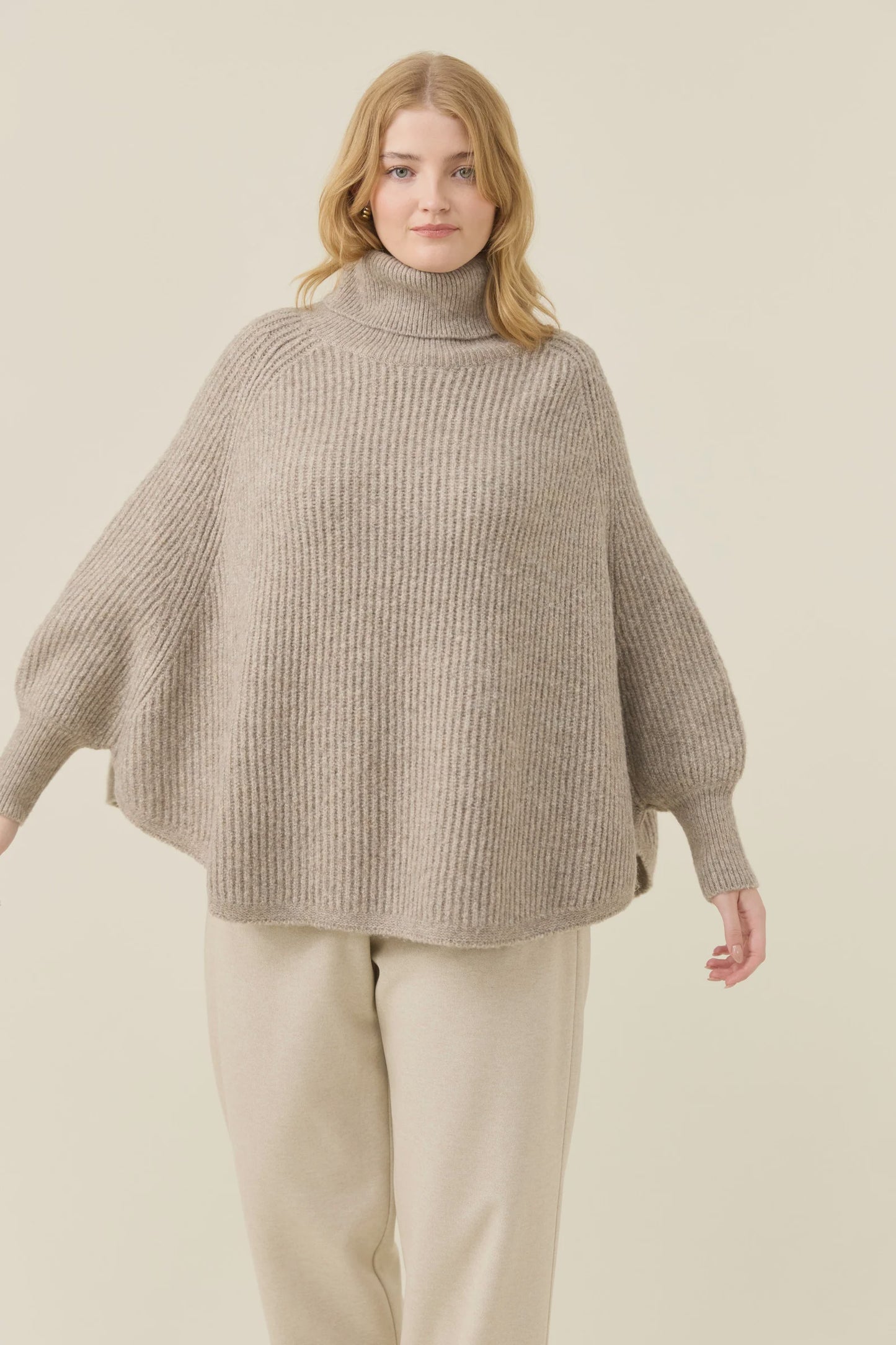 Miru Poncho - Stone  (One Size)