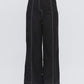 Matilda Contrast Stitch Pants Black