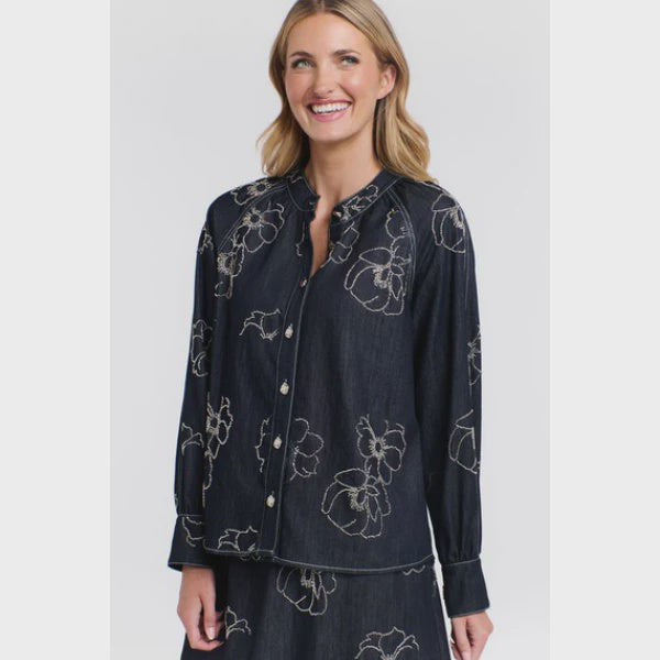 Estelle Sequins Denim Shirt