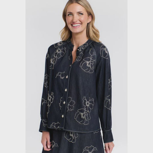 Estelle Sequins Denim Shirt