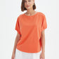 Bubble Sleeve Tee -  Orange Ember