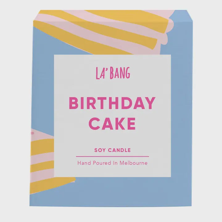 Wooden Wick Candle - Birthday Cake