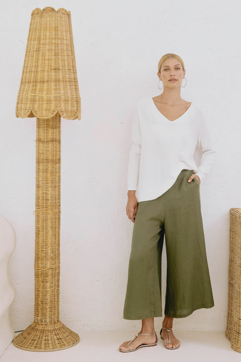 Studio Crop Pant Khaki
