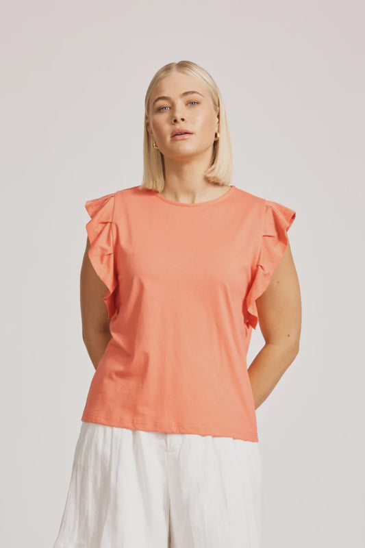 Francia Frill Tank Coral
