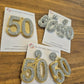 50 Birthday Brooch  (Gold / Silver)
