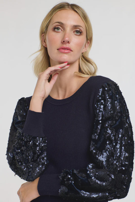 Date Night Top Navy