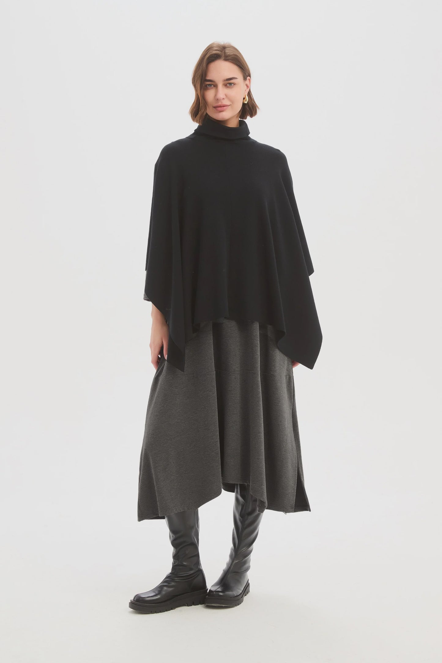 Crossover Wrap Knit - Black (One Size)