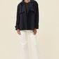 Farida Cropped Trench - Navy
