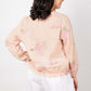 Ally Silk Cotton Viscose Bomber Jacket Dusky Pink