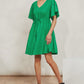 Halcyon Tie Dress Emerald