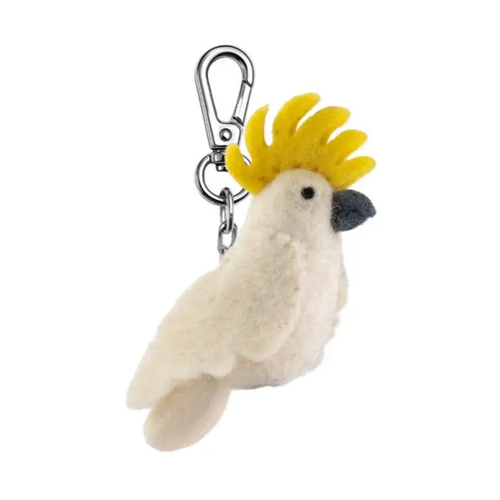 Felt Cockatoo Key Chain