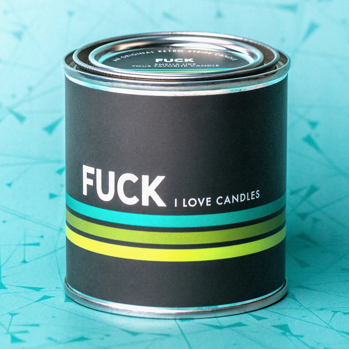 Fuck Retro Stripe | Funny Candle Tin