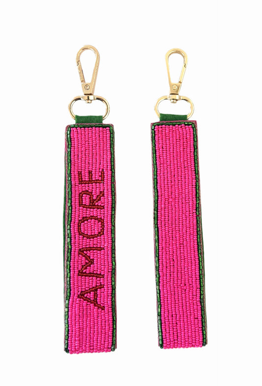 Amore Beaded Keychain.