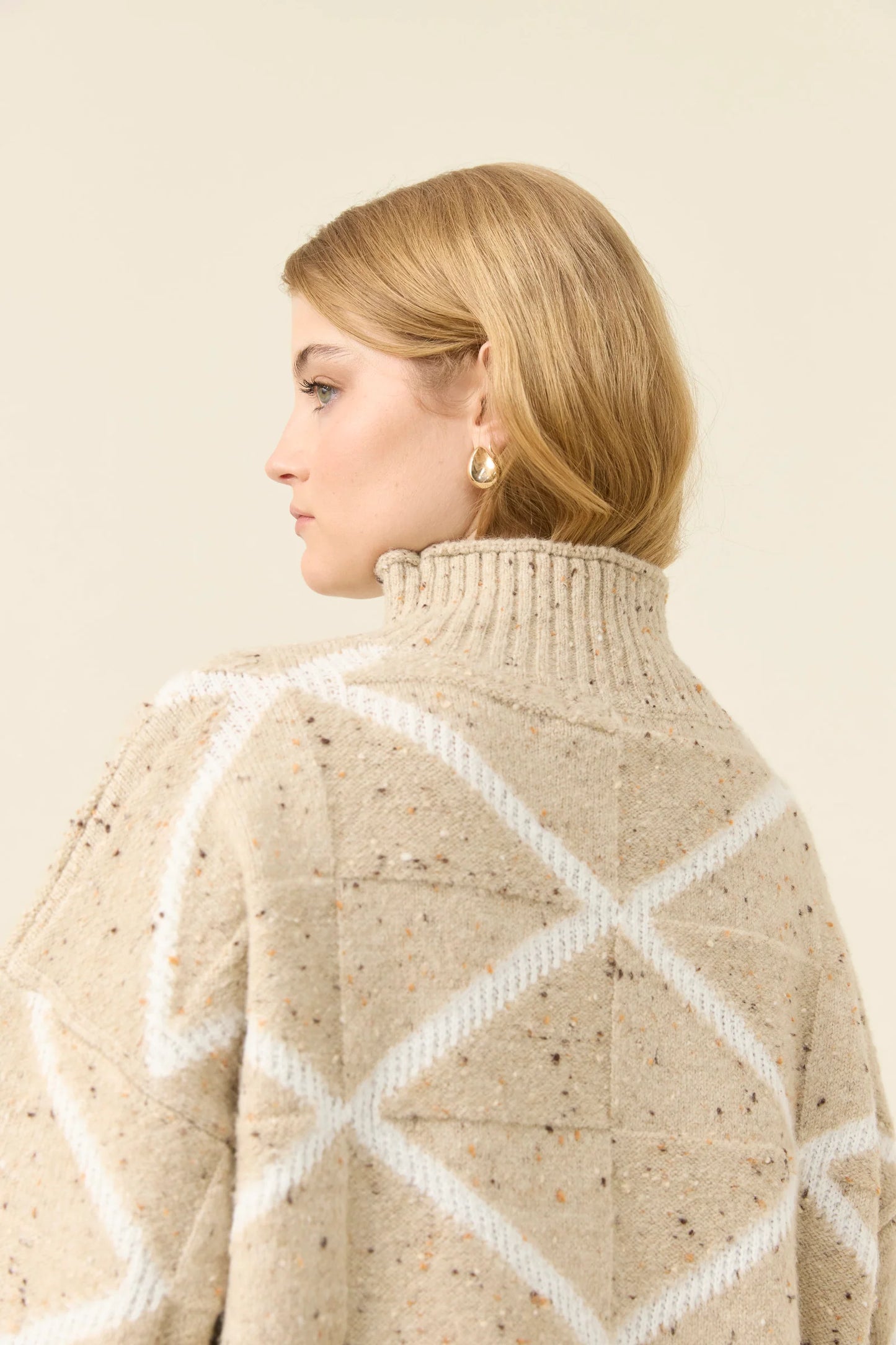 Mckenna Diamond Jumper - Stone