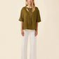 Anita Button Top - Olive