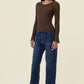 Darby Knit Top Chocolate