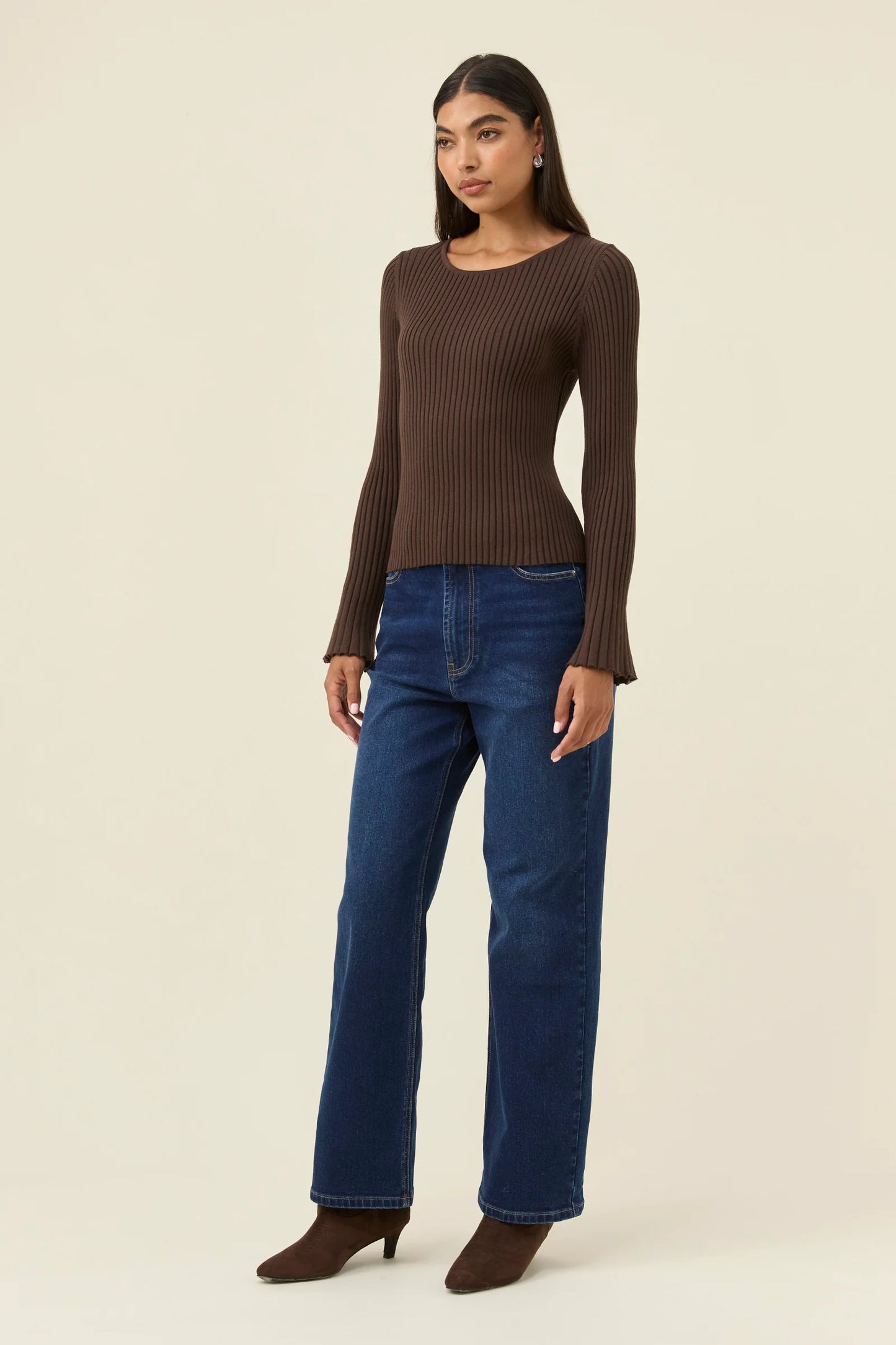 Darby Knit Top Chocolate