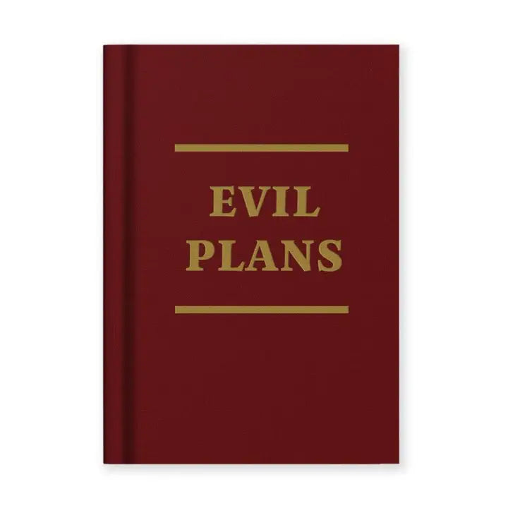 Hard Cover Tiny Notebook -  Evil Plans