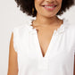 Athens Frill Tank - White