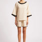 Maris Relaxed Splice Top One Size - Tusk / Black