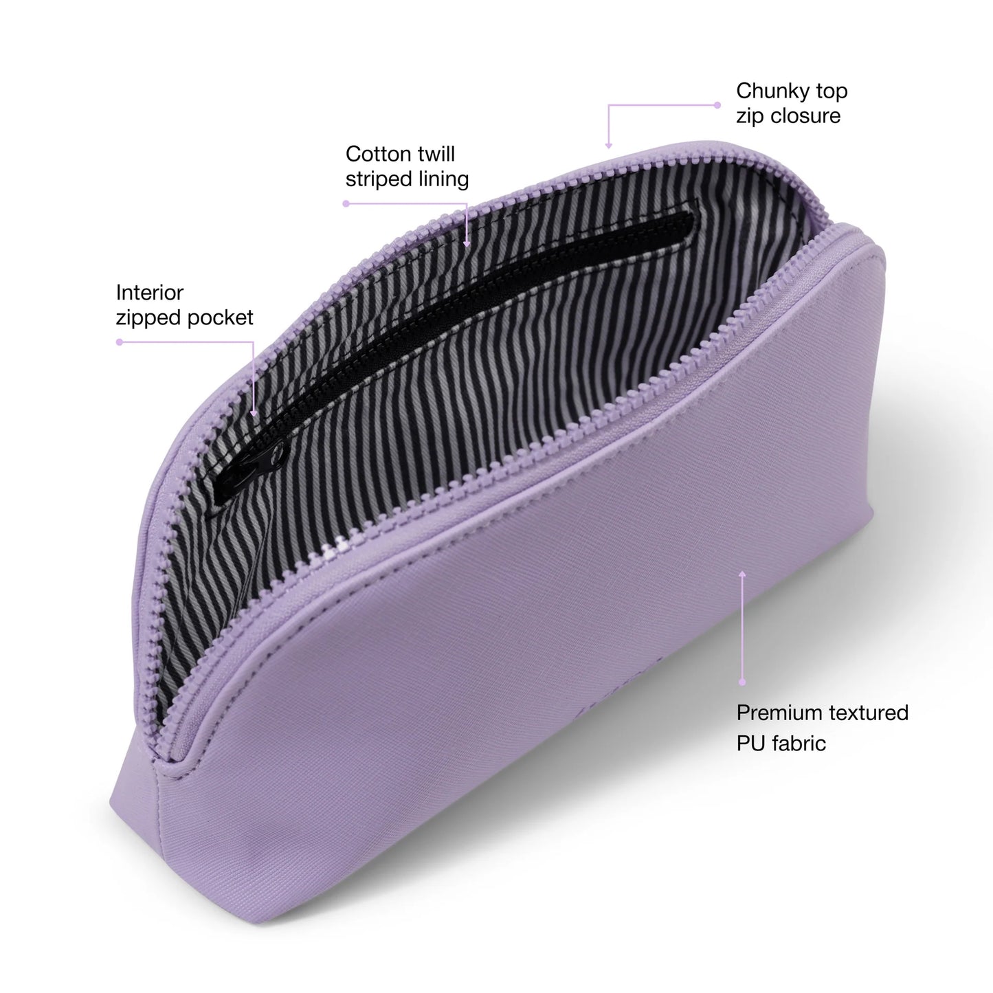 Cosmetic Bag Base - Small Lilac