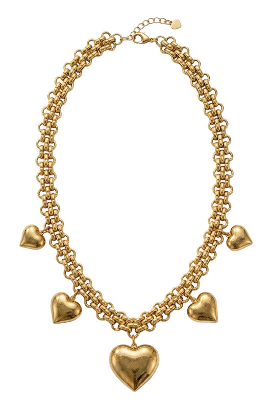 Zambesi Charm Gold Necklace - Heart