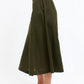 Dakota Linen Skirt Khaki