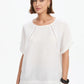 Ladder Raglan Sleeve Top - White