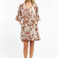 Belinda Print Dress - Pecan / White