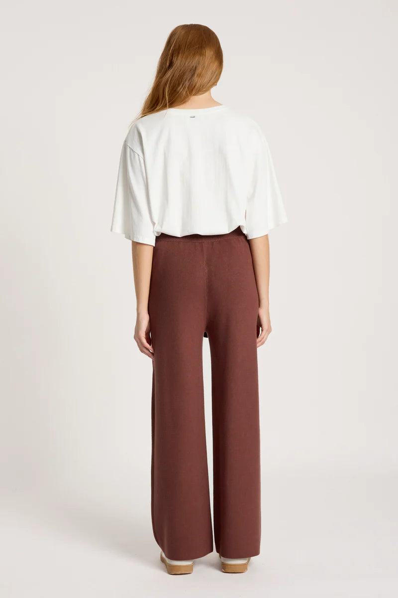 Samira Knit Pant - Mahogany