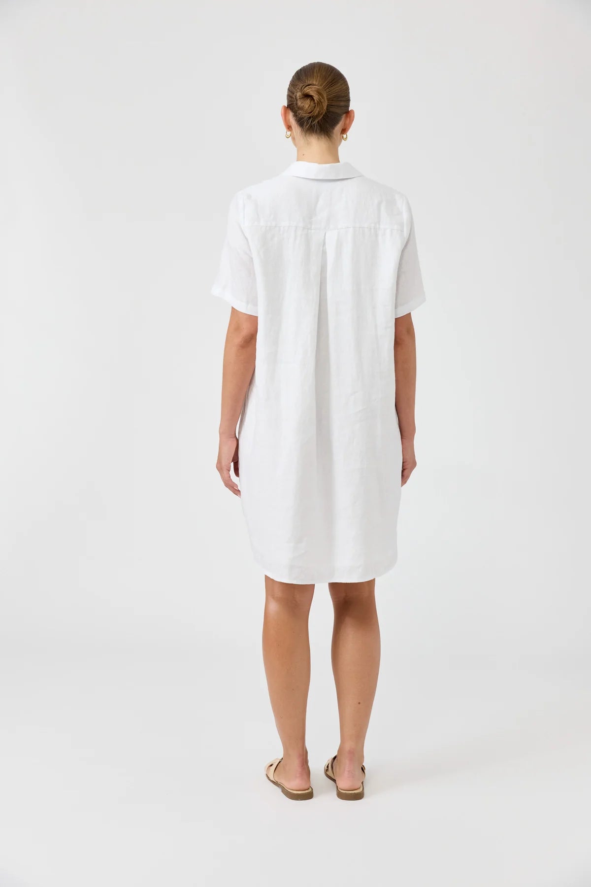 Studio Short Shirt Dress White