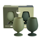 sage + olive | stemm | silicone unbreakable wine glasses