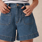 Esther Denim Patch Pocket Short Fresh Indigo