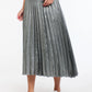 Metallic Skirt - Silver Pewter