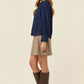 Sloane Denim Frill Shirt Indigo