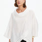 Ladder Hem Cowl Neck Top