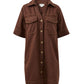 Bonnie Relaxed Shirt Dress  /  Chocolate
