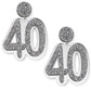 40 Birthday Earrings (Silver / Silver)