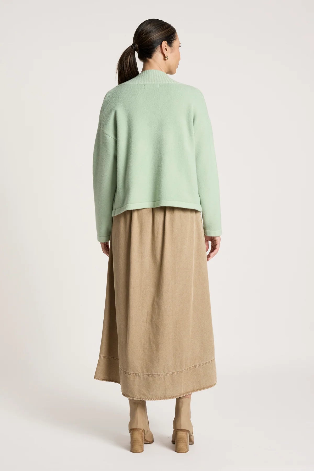 Samira Crop Cardigan - Sage