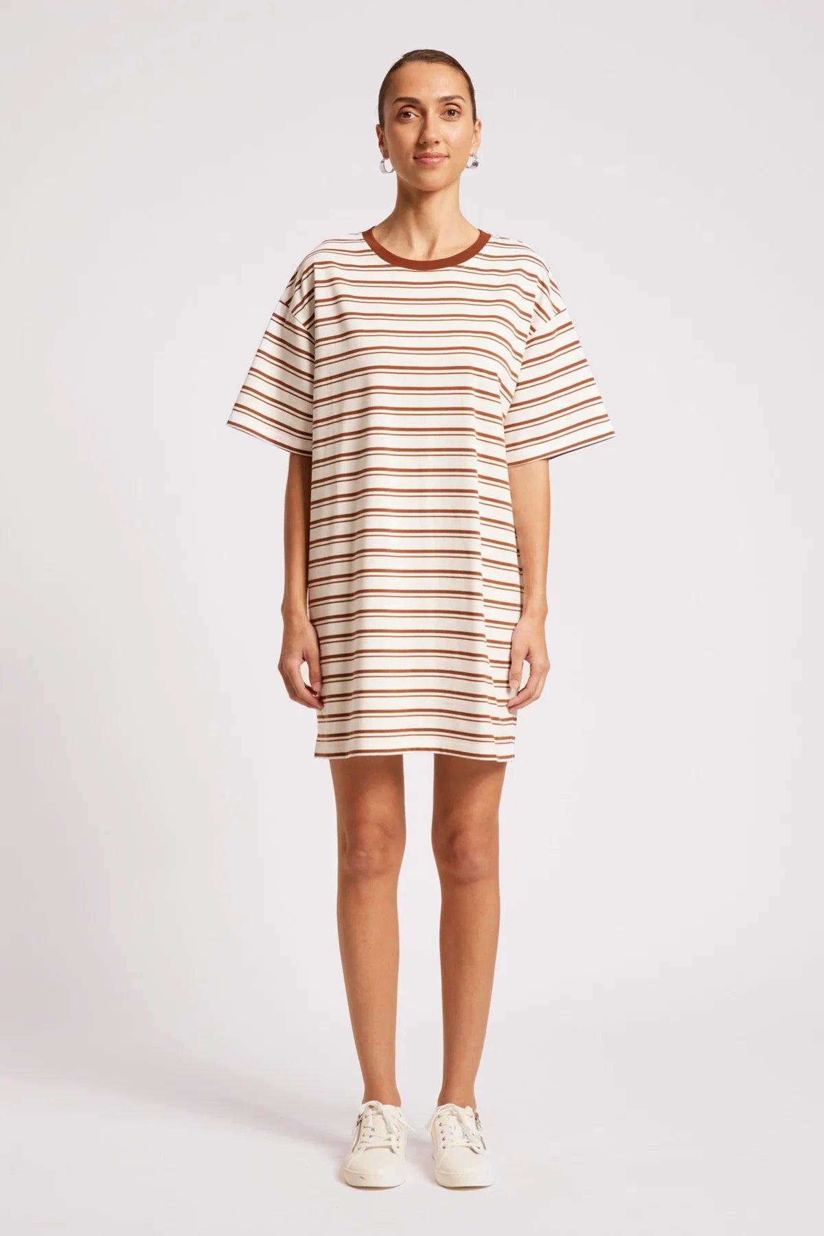 Paloma Striped Dress - Dune/White