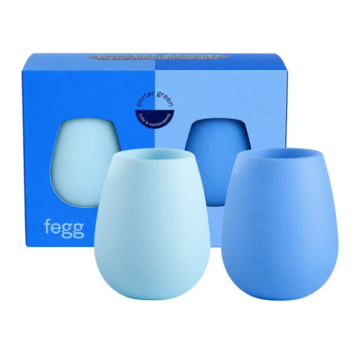 sky + kingfisher | fegg | silicone unbreakable glasses
