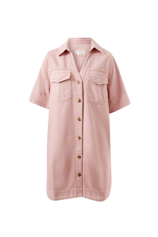Bonnie Relaxed Shirt Dress - Blossom Pik