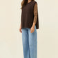 Miru Crew Knit Vest Chocolate