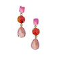 Lexi Pink Statement Gem Earrings