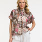 Floral Print Blouse - Chocolate - One Size