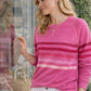 Forever Oversized Sweater - Red & Pink Stripes