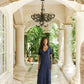 Olympus Applique Dress - Navy